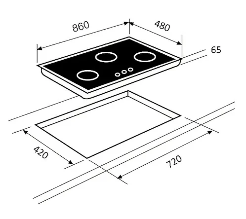 Teka GK LUX 86.1 3G PUB/LPG Gas On Glass Hob - Image 4