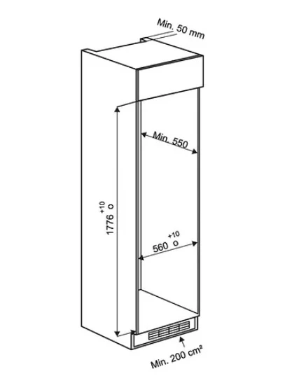 Teka RBF 330 FI MY 241L Built-in No Frost Combi Refrigerator With Air Flow System and Energy a+ Class - Image 4
