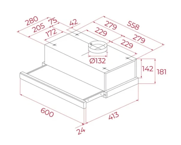 Teka TL 6310 60cm Pull-out Hood - Image 4