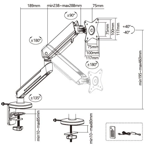 Titan SGB383 Monitor Mount Solutions 13"-32" - Image 3
