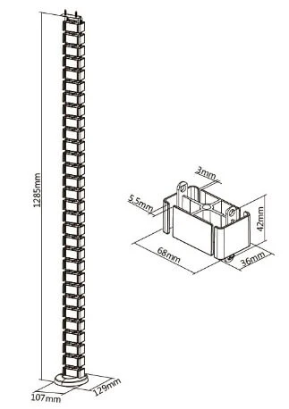 Titan SGB591B Cable Management Spine Assembly Accessories Solution - Image 3