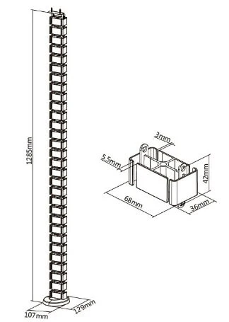 Titan SGB591W Cable Management Spine Assembly Accessories Solution - Image 3