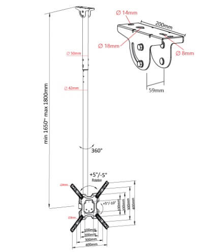 Titan SGB626A Ceiling Mount - Image 3