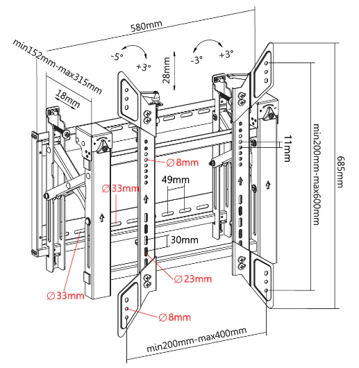 Titan SGB646 Video Wall Mount - Image 3
