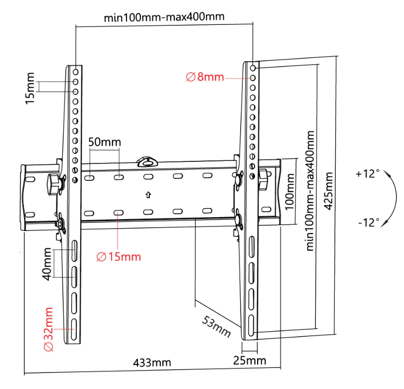 Titan SGB430 Tilting Bracket for 32"-55" - Image 3