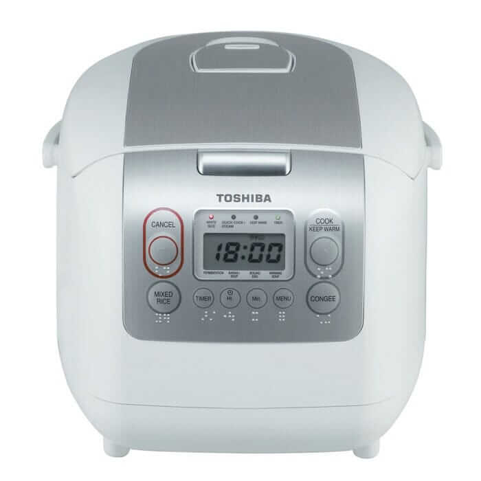Toshiba RC-18NMFEIS 1.8L Electric Rice Cooker - White - Image 2