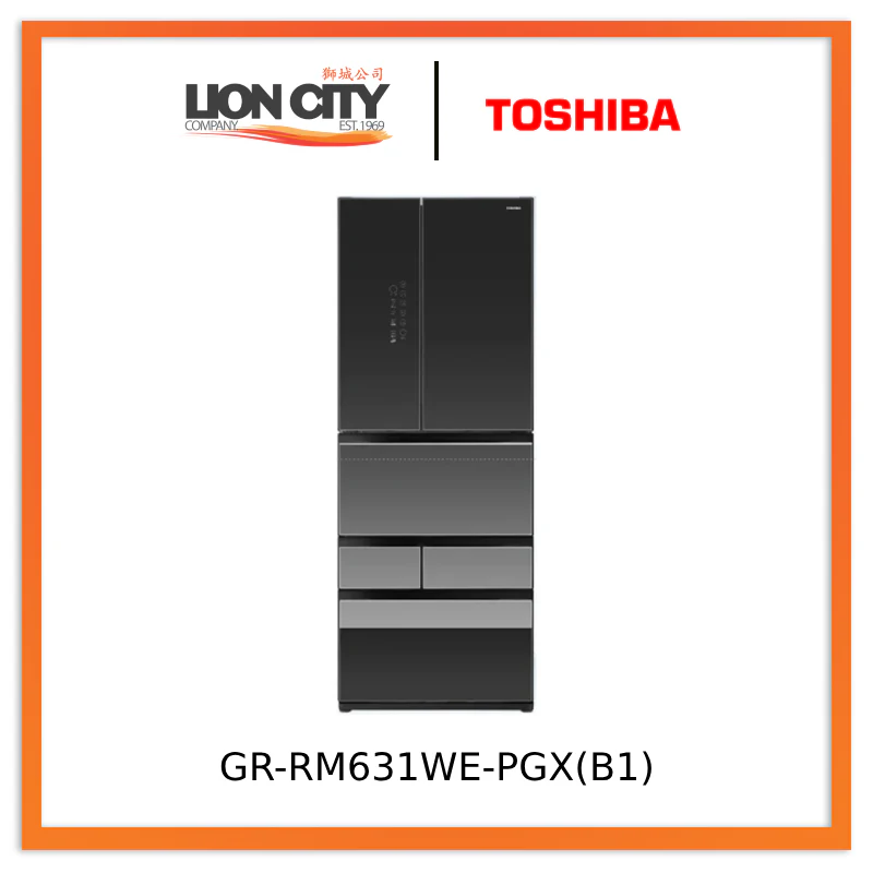 Toshiba GR-RM631WE-PGX(B1) 488L Multi-Door Fridge