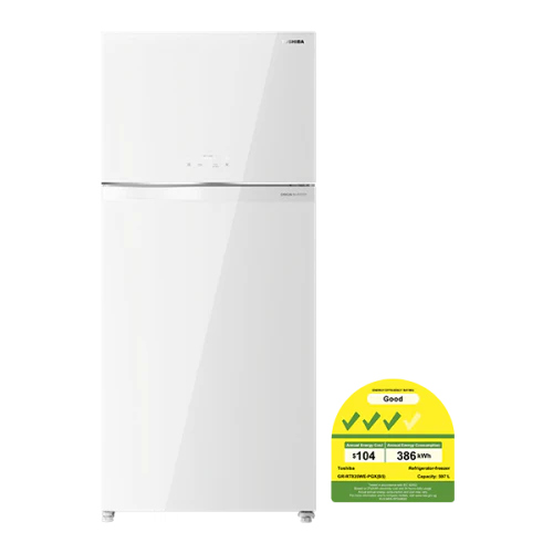 TOSHIBA GR-RT835WE-PGX(B5) 597L Top Mount Freezer Fridge - White Glass - Image 3