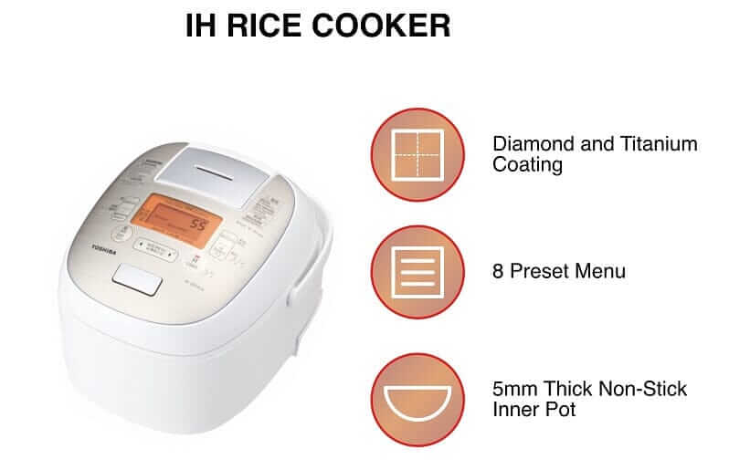 Toshiba RC-DR18LSG Rice Cooker 1.8L - Image 3