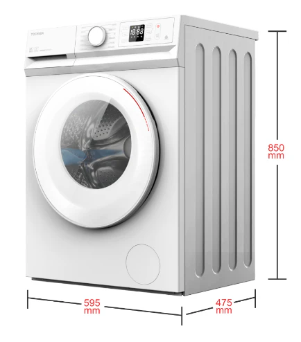 Toshiba TW-BL85A2S T11 White Front Load Washing Machine with WiFi Control, 7.5kg - Image 4