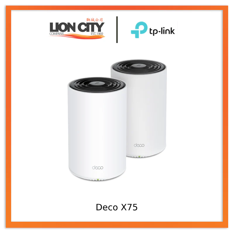 TP-Link Deco X75 (2-Pack) AX5400 Tri-Band Mesh Wi-Fi 6 System