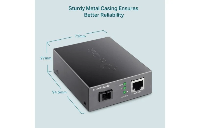 TP-Link Omada 10/100Mbps SC WDM Fiber Converter TL-FC111A-20 - Image 2