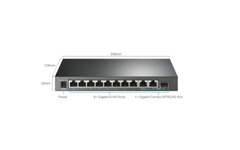 TP-Link Omada 10-Port Gigabit Easy Smart Switch 8 PoE+ - Image 3