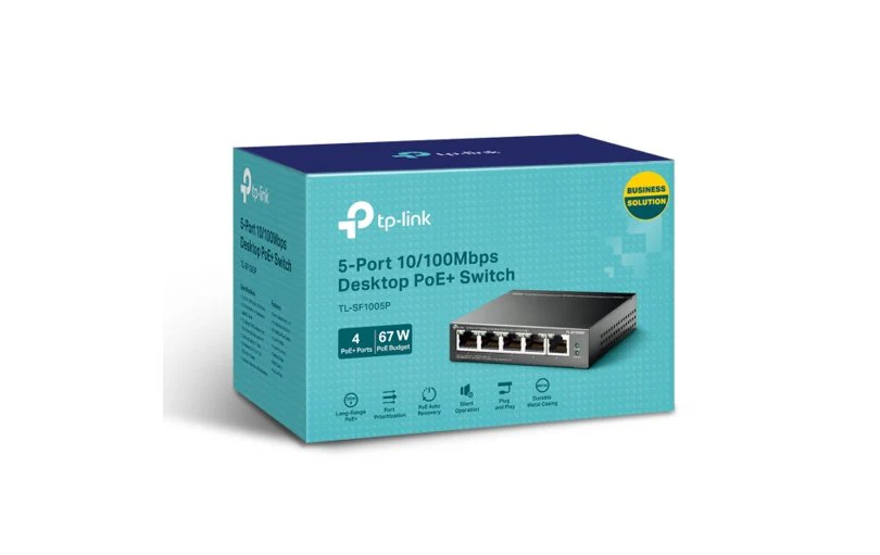 TP-Link Omada 5-Port 10/100Mbps PoE+ Switch - Image 2