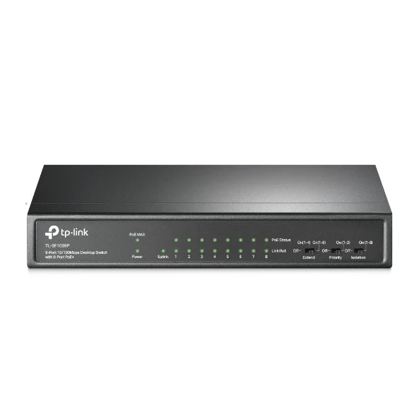 TP-Link Omada TL-SF1009P 9-Port 10/100Mbps PoE+ Switch