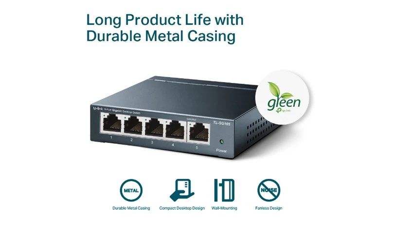 TP-Link SG105 5-Port Gigabit Desktop Switch 10/100/1000Mbps - Image 5