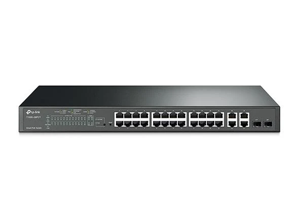 Tp-Link T1500-28PCT(TL-SL2428P) JetStream 24-Port 10/100Mbps + 4-Port Gigabit Smart PoE+ Switch