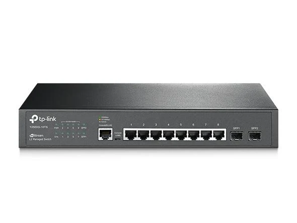 TP-Link T2500G-10TS(TL-SG3210) JetStream 8-Port Gigabit L2 Managed Switch with 2 SFP Slots