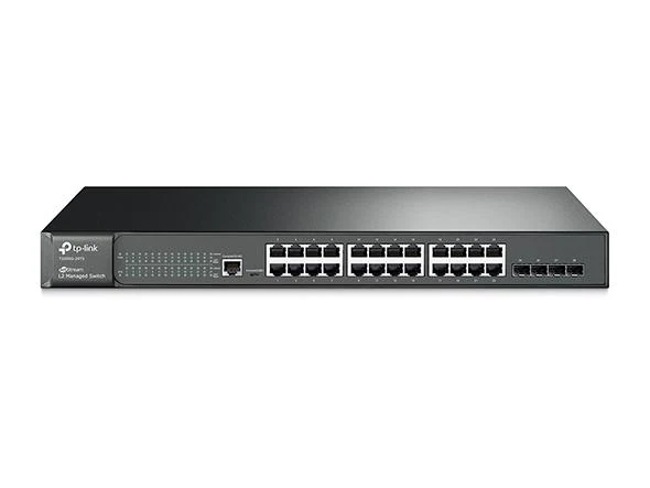 TP-Link T2600G-28TS(TL-SG3424) JetStream 24-Port Gigabit L2 Managed Switch with 4 SFP Slots