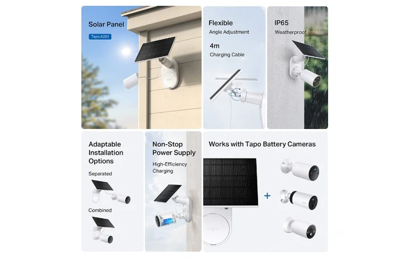 TP-Link Tapo A201 Solar Panel IP65 for Wire-Free Security Cameras - Image 3