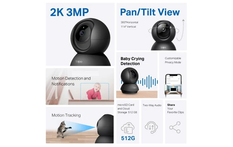 TP-Link Tapo C211 Pan/Tilt Home Security Wi-Fi Camera - Image 4