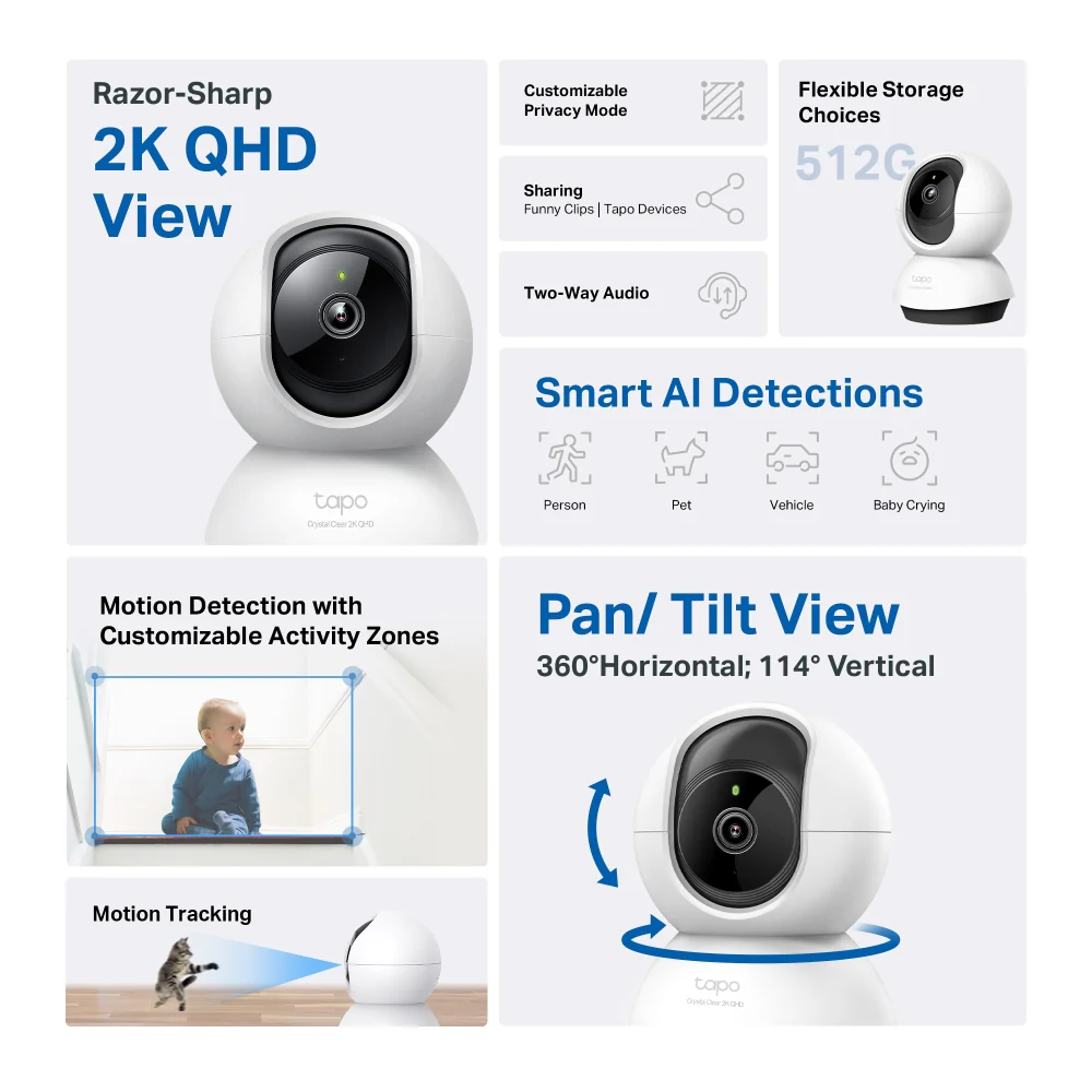TP-Link C220 Pan/Tilt Security Wi-Fi Camera - Image 3