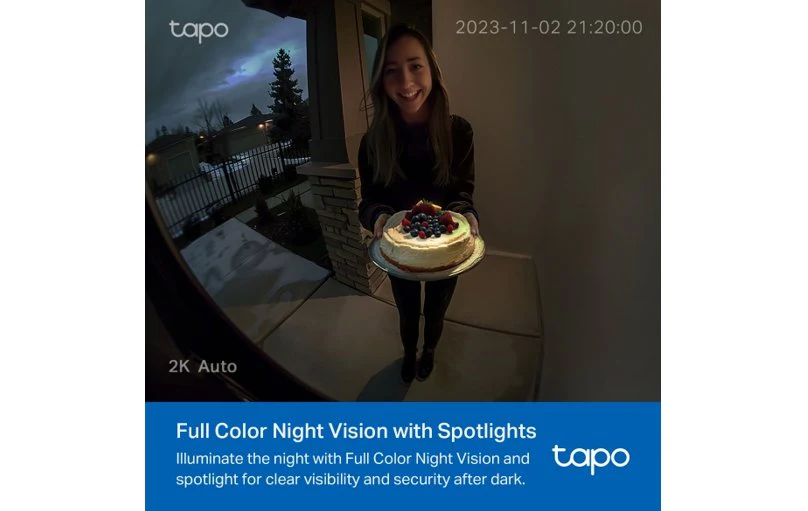 TP-Link Tapo D210 2K Video Doorbell Camera IP65 - Image 4