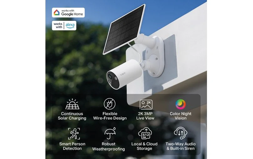 TP-Link Tapo SolarCam TC82 KIT Solar-Powered 1080p HD Security Camera Kit - Image 4