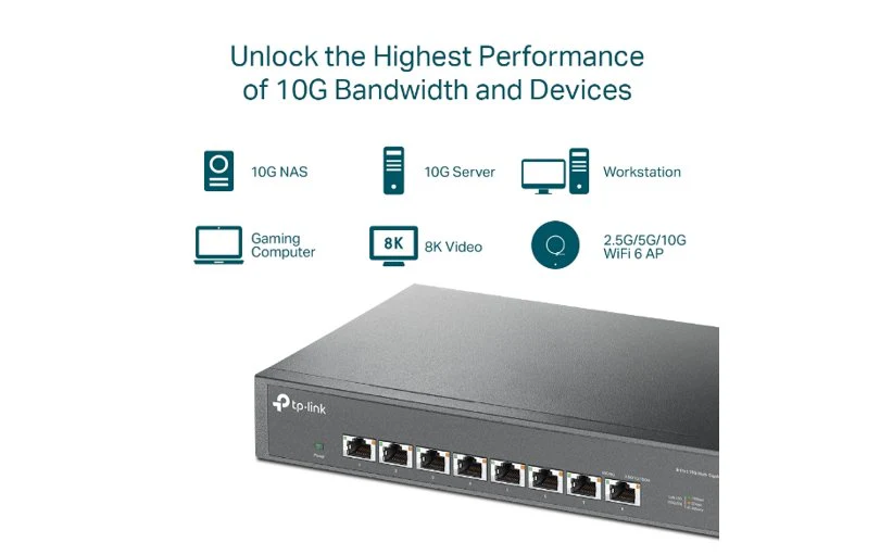 TP-Link TL-SX1008 8-Port 10G Desktop/Rackmount Switch - Image 5