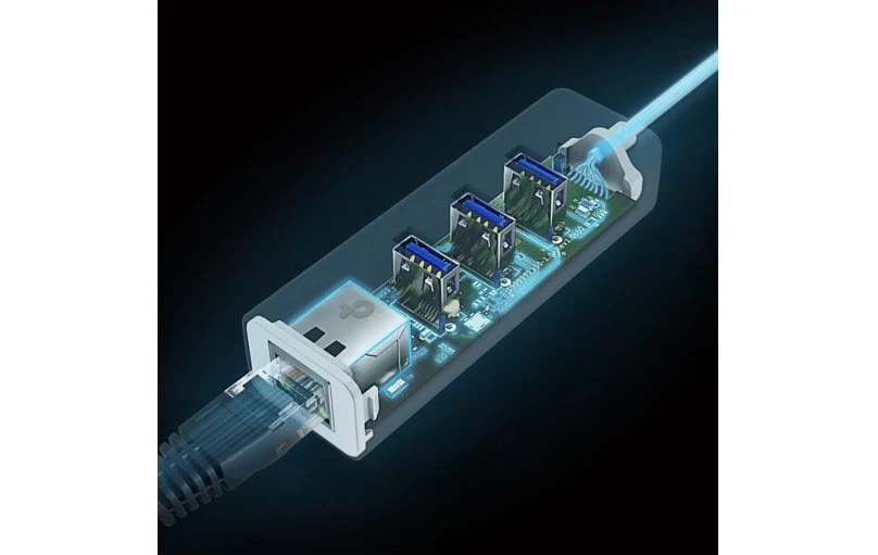 TP-Link UE330C USB-C 3-Port Hub Gigabit Ethernet Adapter - Image 3