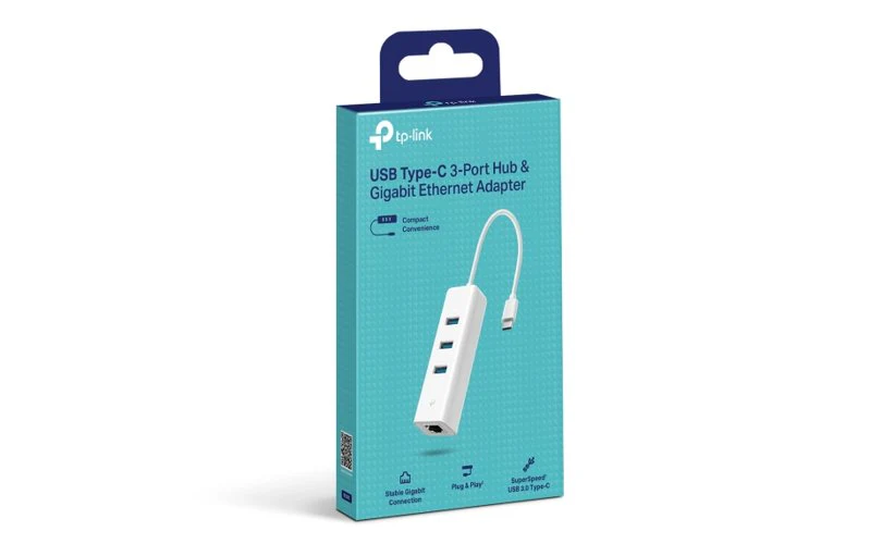 TP-Link UE330C USB-C 3-Port Hub Gigabit Ethernet Adapter - Image 4