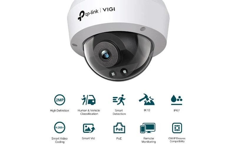 TP-Link VIGI C220I 2MP IR Dome Network Camera 4mm - Image 2