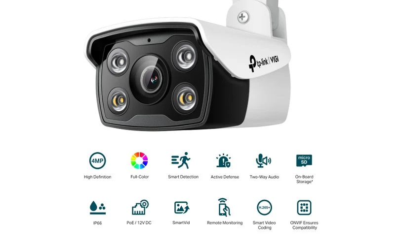 TP-Link VIGI C340 4MP Outdoor Full-Color Bullet Network Camera 6mm - Image 2