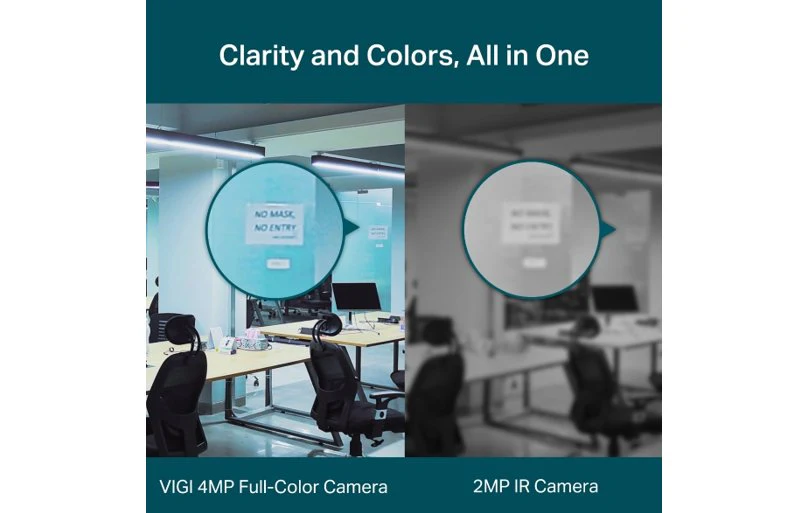 TP-Link VIGI C440-W 4MP Full-Color Wi-Fi Turret Network Camera 4mm - Image 4