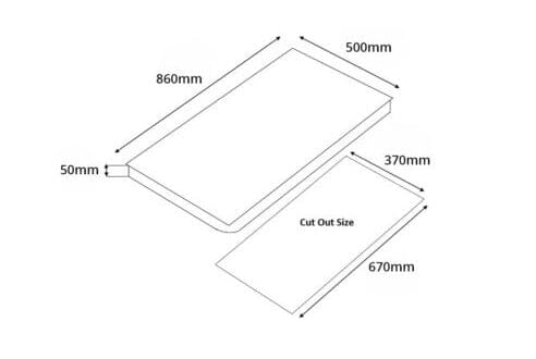 Tecno Uno UG 2086 TRSV Toughened Glass Hob Black 86cm - Image 3