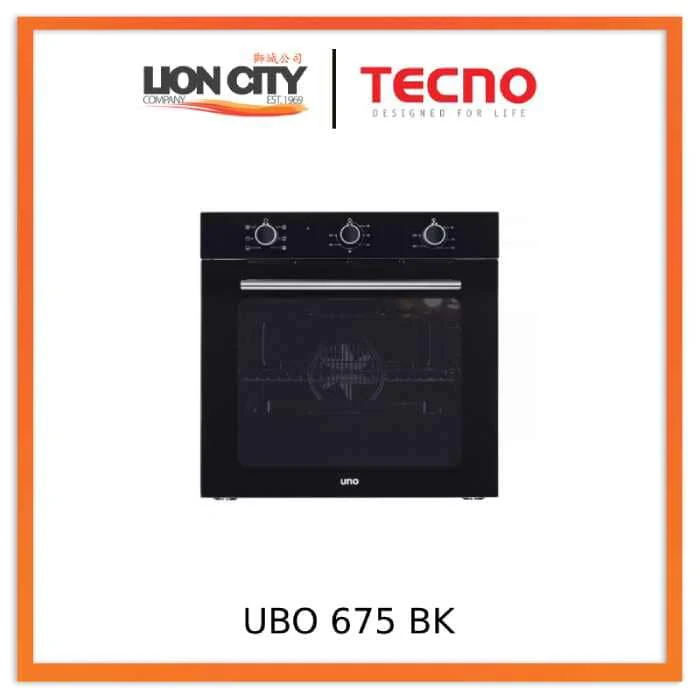 Tecno Uno UBO 675 BK Built-In Oven Full Black 75L UBO 675BK