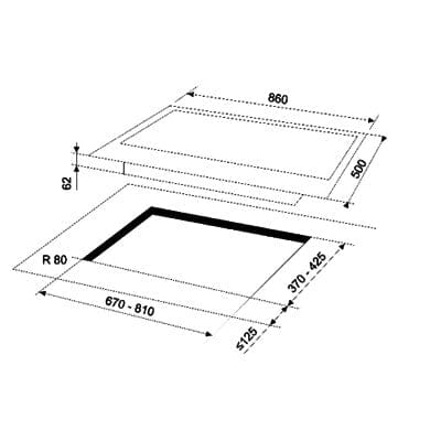 Valenti VC 920G/ VC 920S 860 mm Glass Built-in Hob (With Safety-Valve) VC920G/S - Image 4