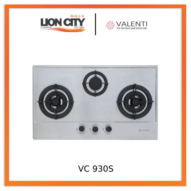 Valenti VC930G/S 860 mm Glass Built-in Hob (With Safety-Valve) VC 930G/VC 930S - Image 2
