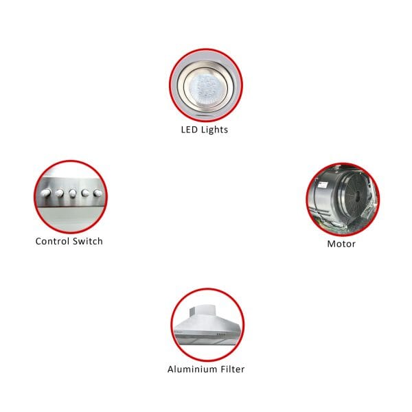 Valenti VH4019MS 900 mm Chimney Hood - Image 3