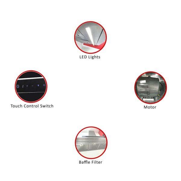 Valenti VH 6019TS 900 mm Chimney Hood VH6019TS - Image 3