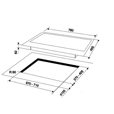 Valenti VC 820G/VC 820S 2 Burners Built-In Glass Hob LPG/TG - Image 4