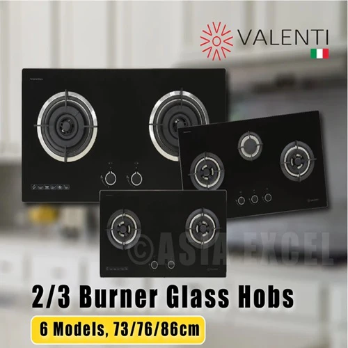 Valenti VC721G/VC821G/VC921G/VC831G/VC931G 2/3 Burner Glass Gas Hob - Image 9