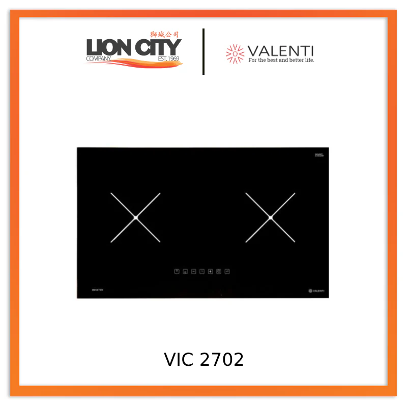 VALENTI VIC 2702 2Zone Built in Induction hob Schott Glass Ceramic VIC2702