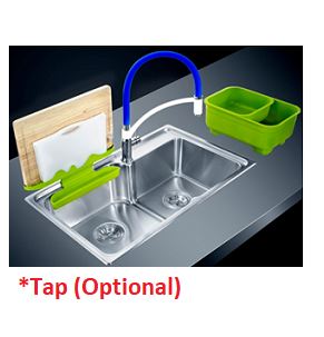 Valenti VKA1031D Stainless Steel Multi-Function Sink - Image 2