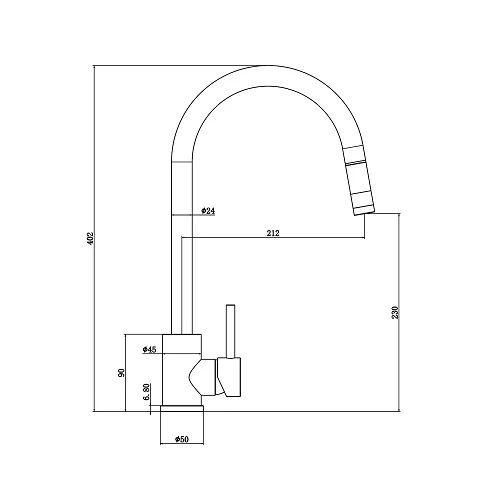 Valenti VT1220 Kitchen Tap Chrome Finish - Image 3