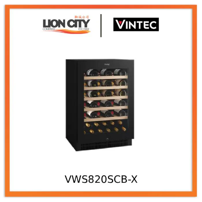 Vintec VWS820SCB-X Luxe Single Zone Wine Cabinet