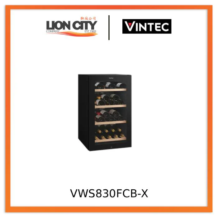 Vintec VWS830FCB-X Lumiere Noire 35 - 35-Bottle Single Zone Wine Cabinet