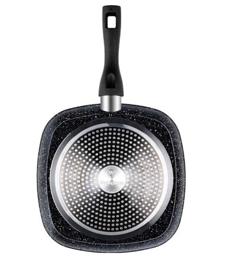 WESTINGHOUSE 28CM MARBLE BLACK NON-STICK ALUMINIUM GRILL PAN - WCFP0009G28MBB - Image 3
