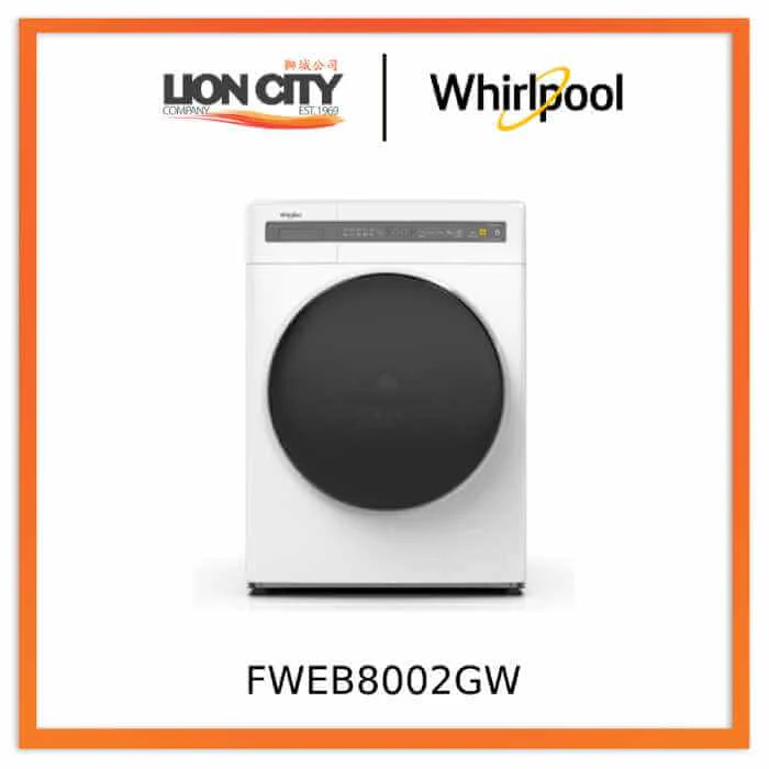 Whirlpool FWEB8002GW SaniCare 8kg Front Load Washer, 1200rpm (White)
