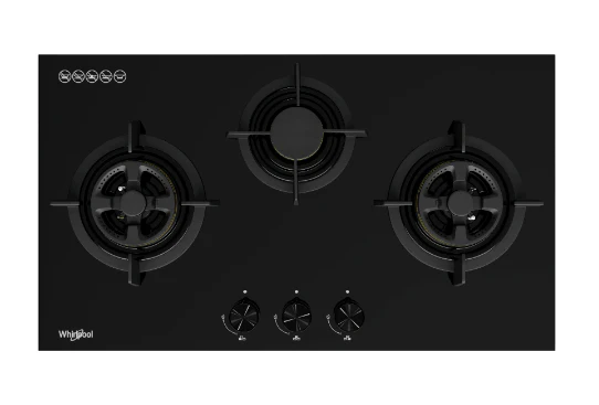 Whirlpool GWG8830TS 88cm 3-Burners Gas Hob (Town Gas) - Image 2